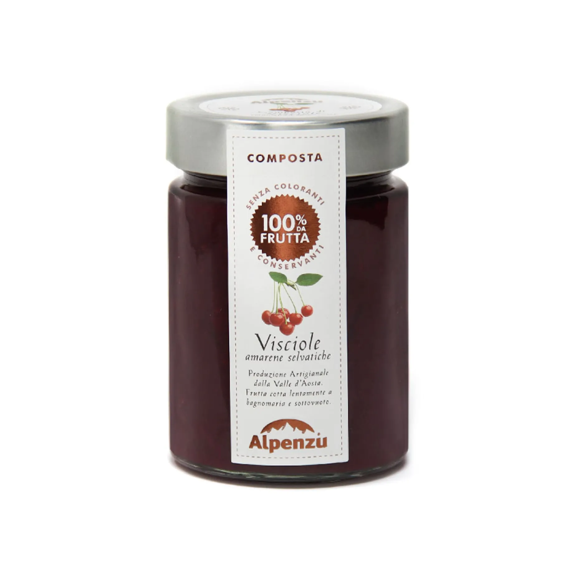 Alpenzu Sour Cherry Preserve 100% Fruit Jam, 350g