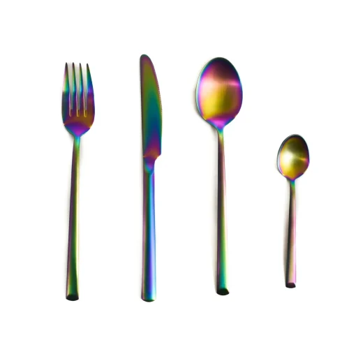 Arco Matte Multicolour 4 Piece Place Setting Cutlery Set