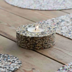Beach Clean Recycled Cork Tealight Holder, 9cm