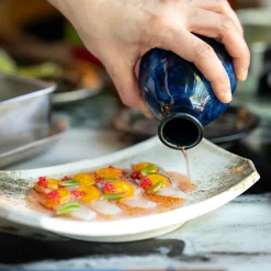 Blue Sakura Sake Set