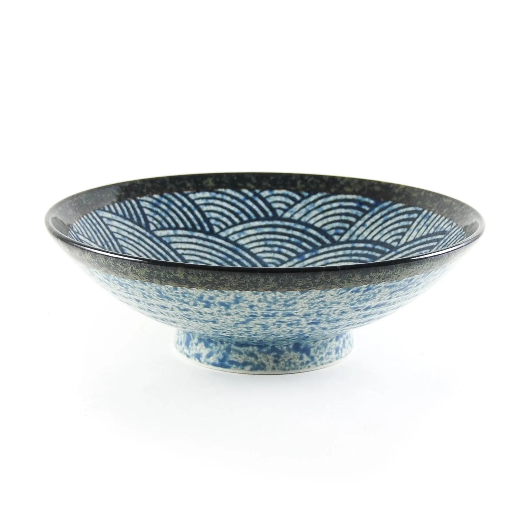 Blue Wave Large Shallow Bowl, 24.3cm