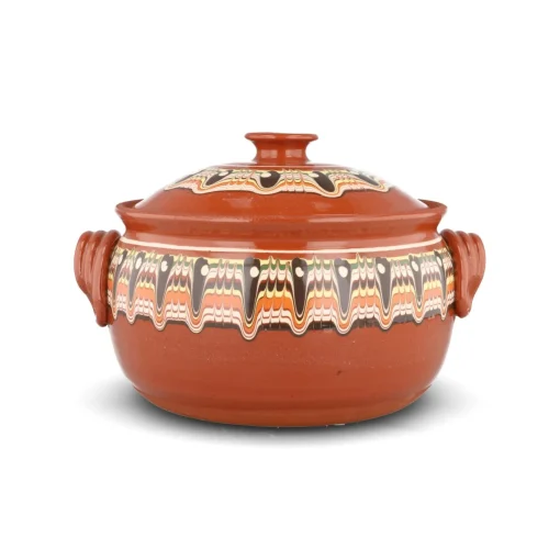 Bulgarian Troyan Brown Terracotta Cooking Pot