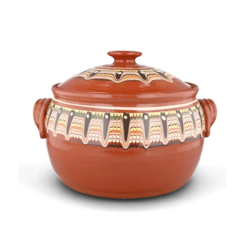Bulgarian Troyan Brown Terracotta Cooking Pot