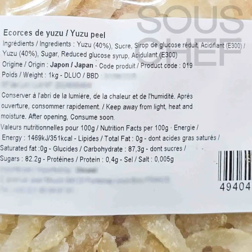 Candied Yuzu Peel, 1kg