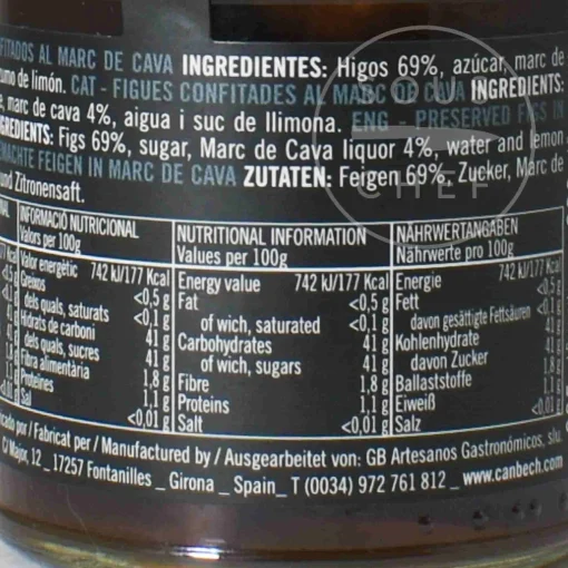 Confit Figs in Marc de Cava Brandy, 230g