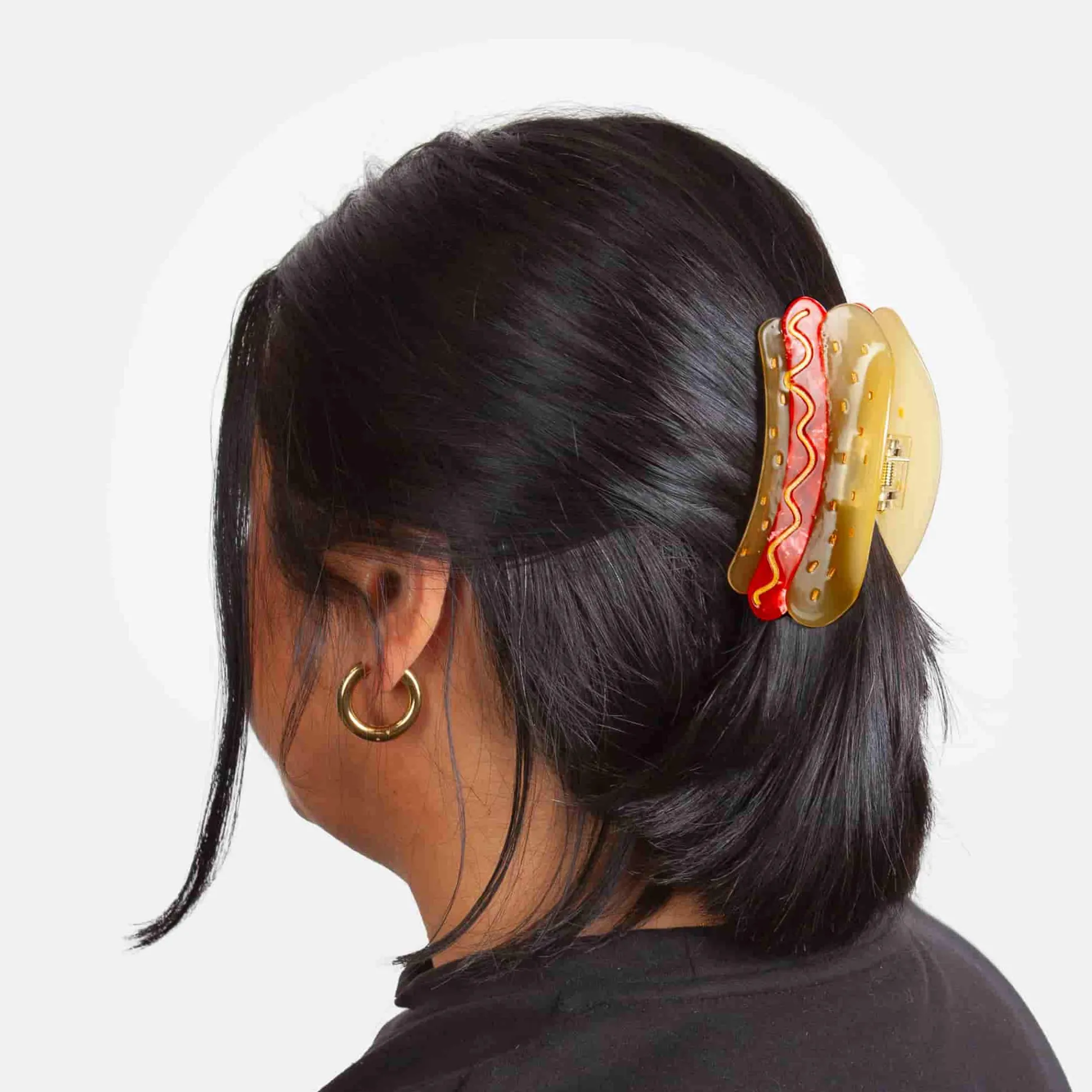 Eat My Socks Hotdog Hair Claw Clip