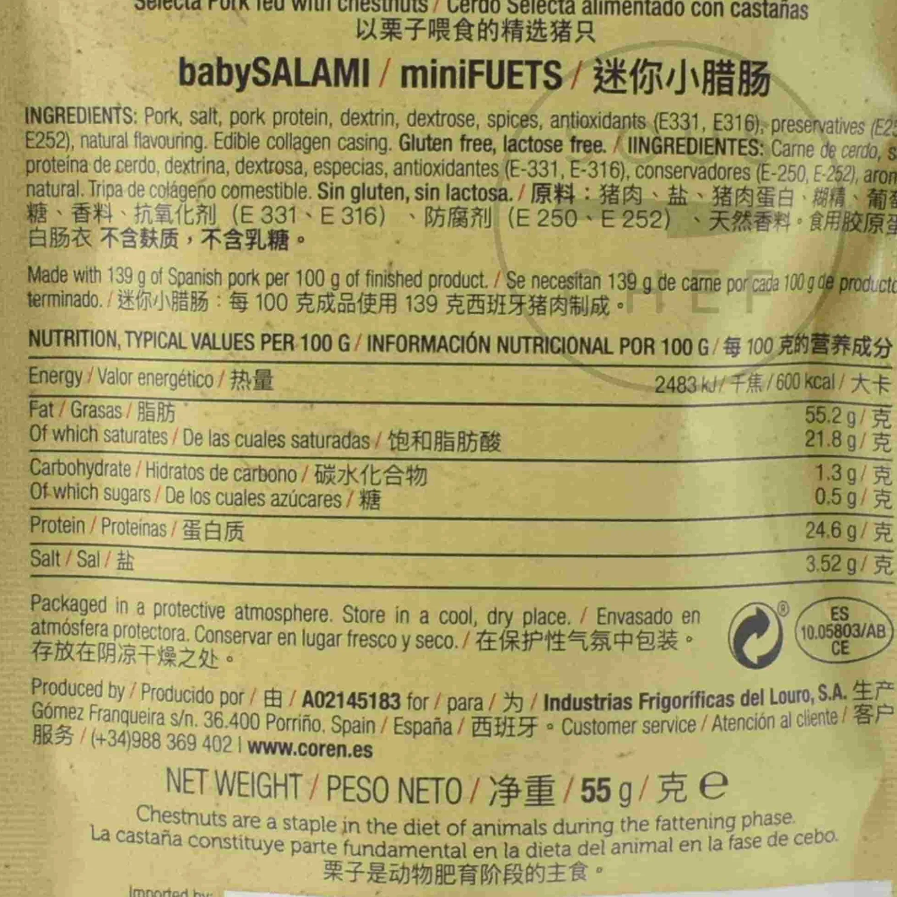 Fuet Sausage Beer Sticks, 55g