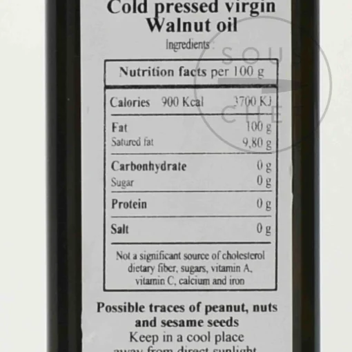 Huilerie Beaujolaise Organic Walnut Oil, Cold Pressed, 250ml