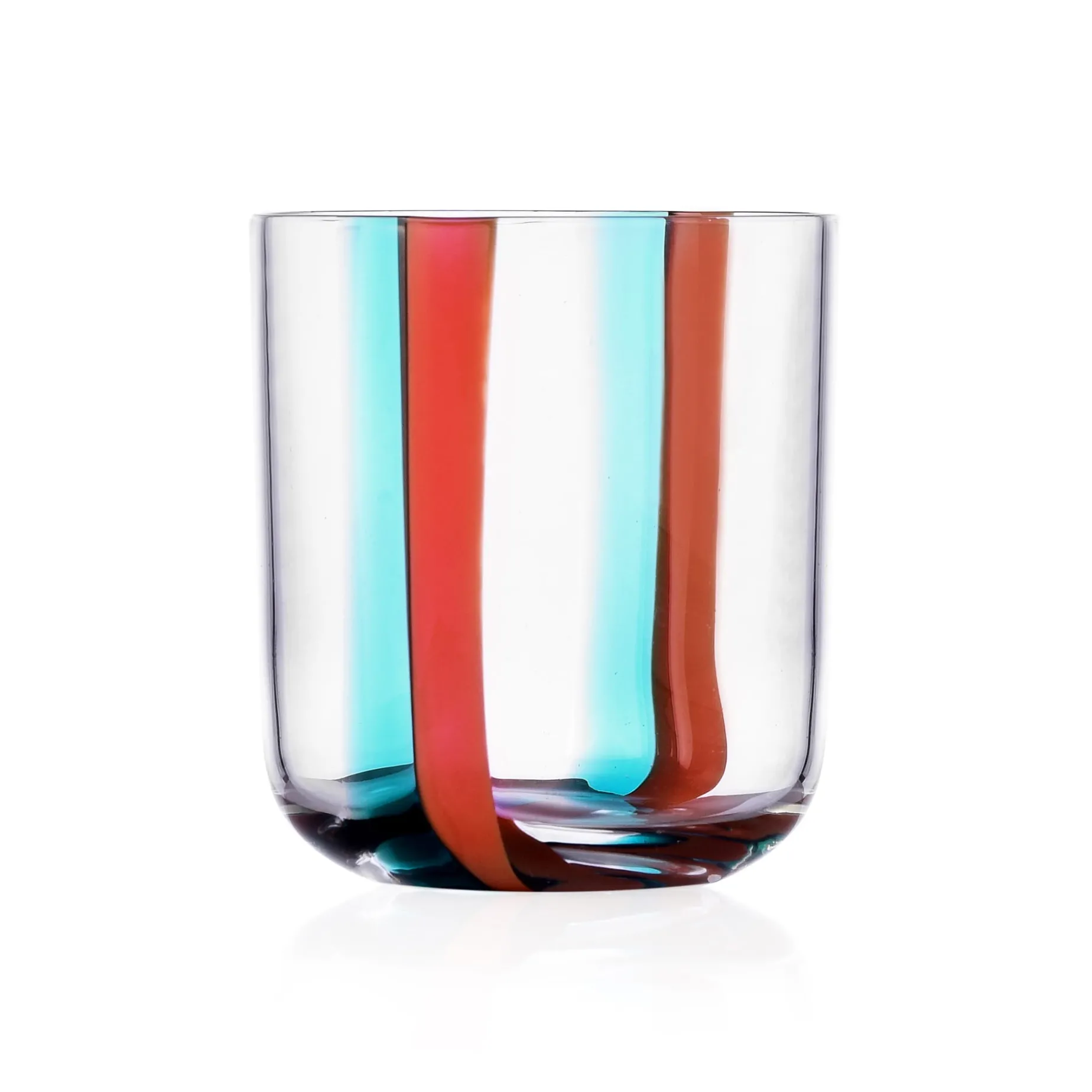 Ichendorf Milano Red & Teal Striped Tumbler, 350ml
