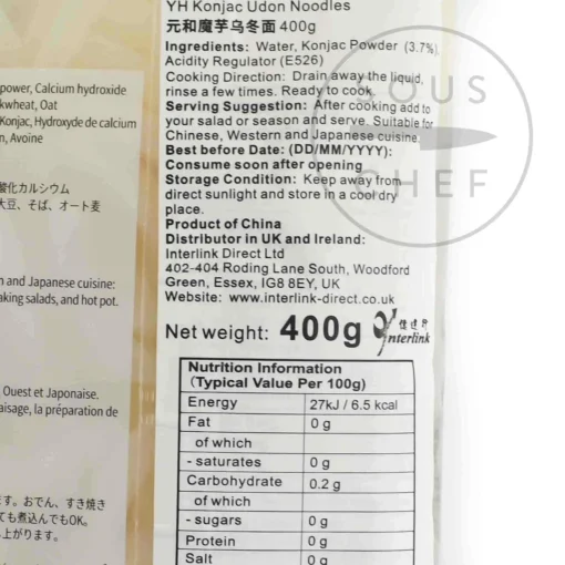 Konjac Udon Noodles, 400g
