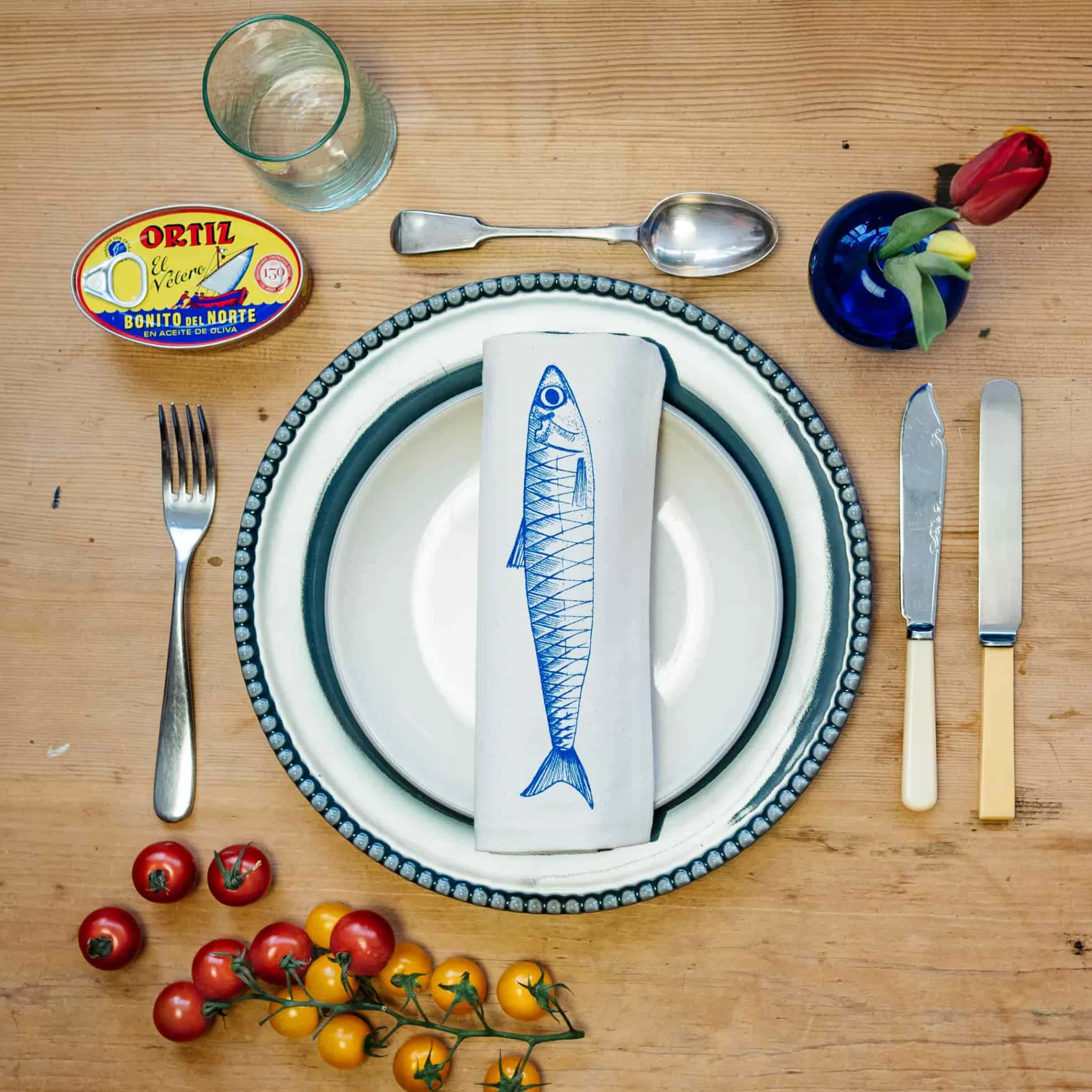 Lottie Day Sardine Design Napkins Box of 6