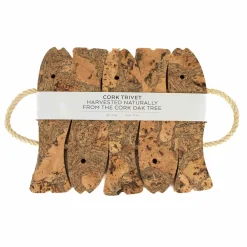 Marbled Cork Five Fish Trivet, 22cm