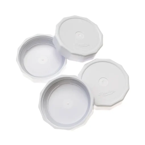 Masontops Wide Mouth Tough Tops, White Set of 4