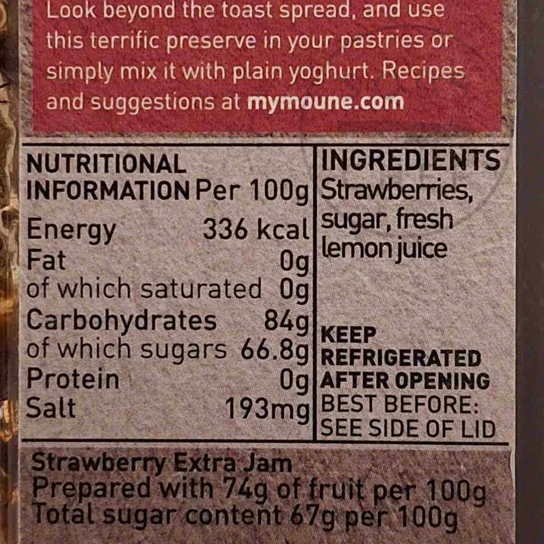 Mymoune Strawberry Jam, 340g