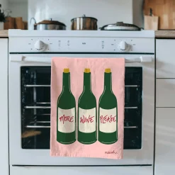 Neesh Home More Wine Please Tea Towel