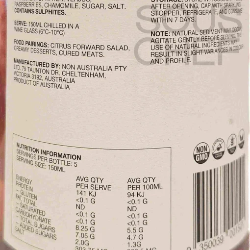NON1 Salted Raspberry & Chamomile Non Alcoholic Wine, 750ml