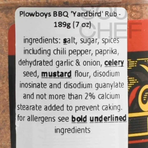 Plowboys BBQ 'Yardbird' Rub, 198g