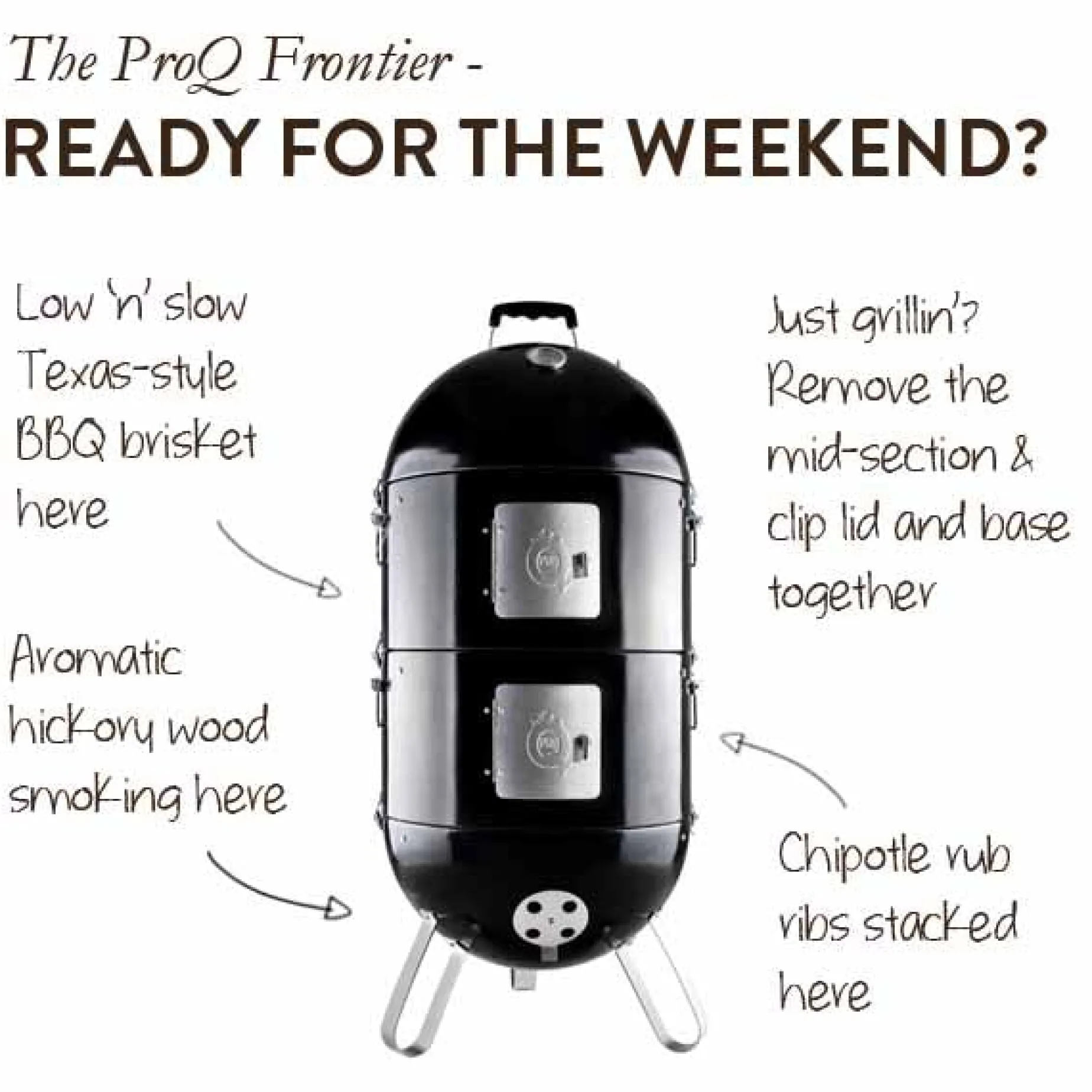 ProQ Frontier Elite 3in1 BBQ Smoker