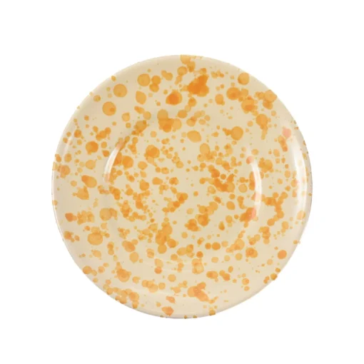 Puglia Dark Yellow Splatter Side Plate, 19cm