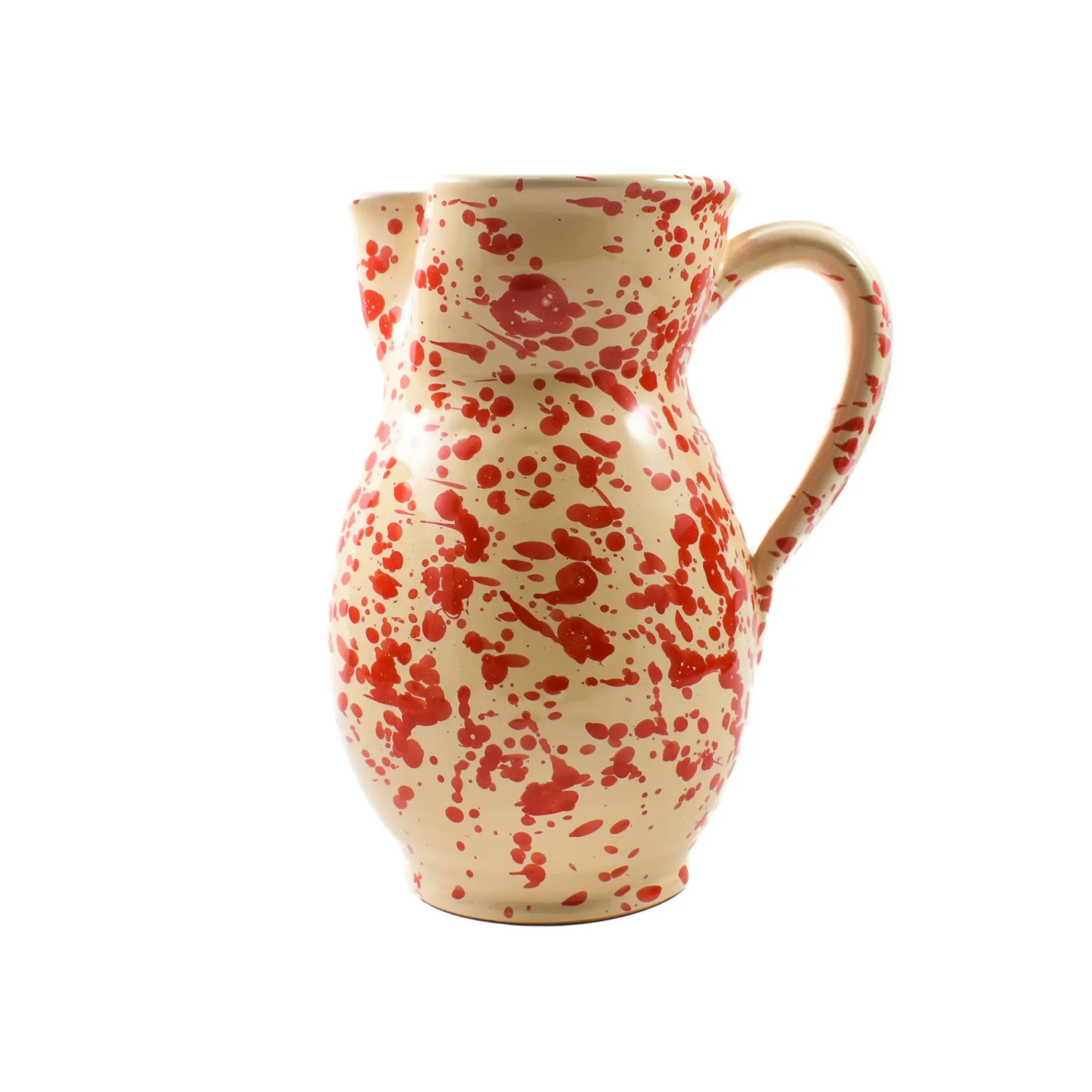 Puglia Red Splatter Pitcher