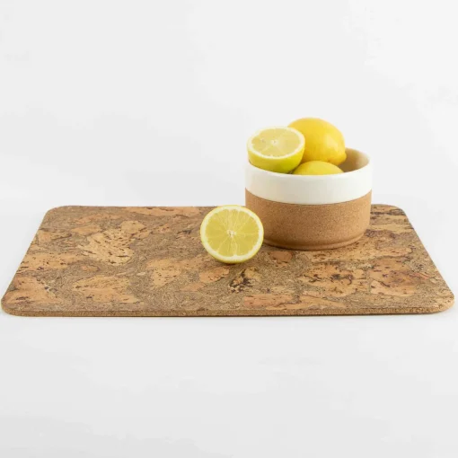 Set of 4 Marbled Cork Rectangle Placemats, 40cm