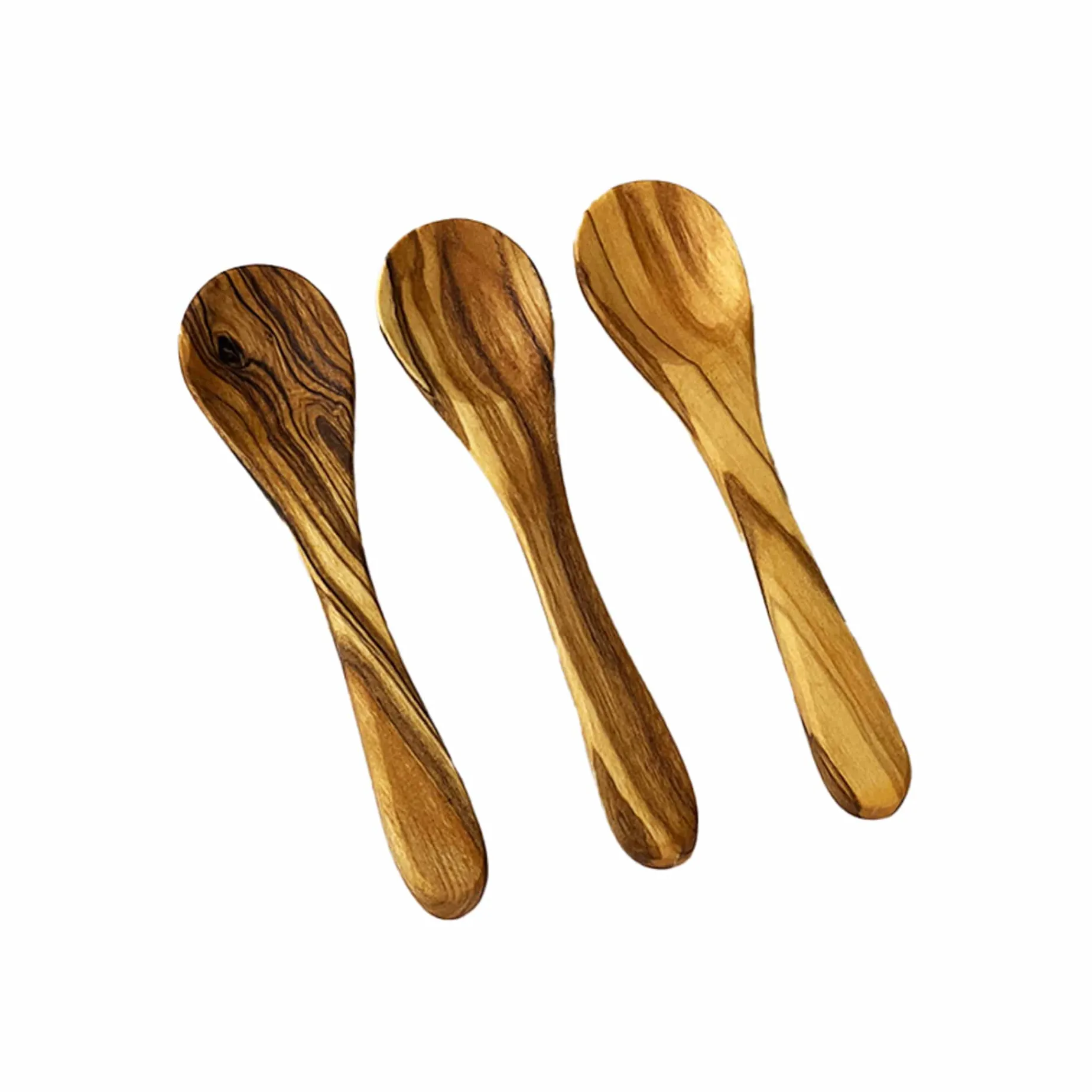Set of 3 Olive Wood Mini Spoons