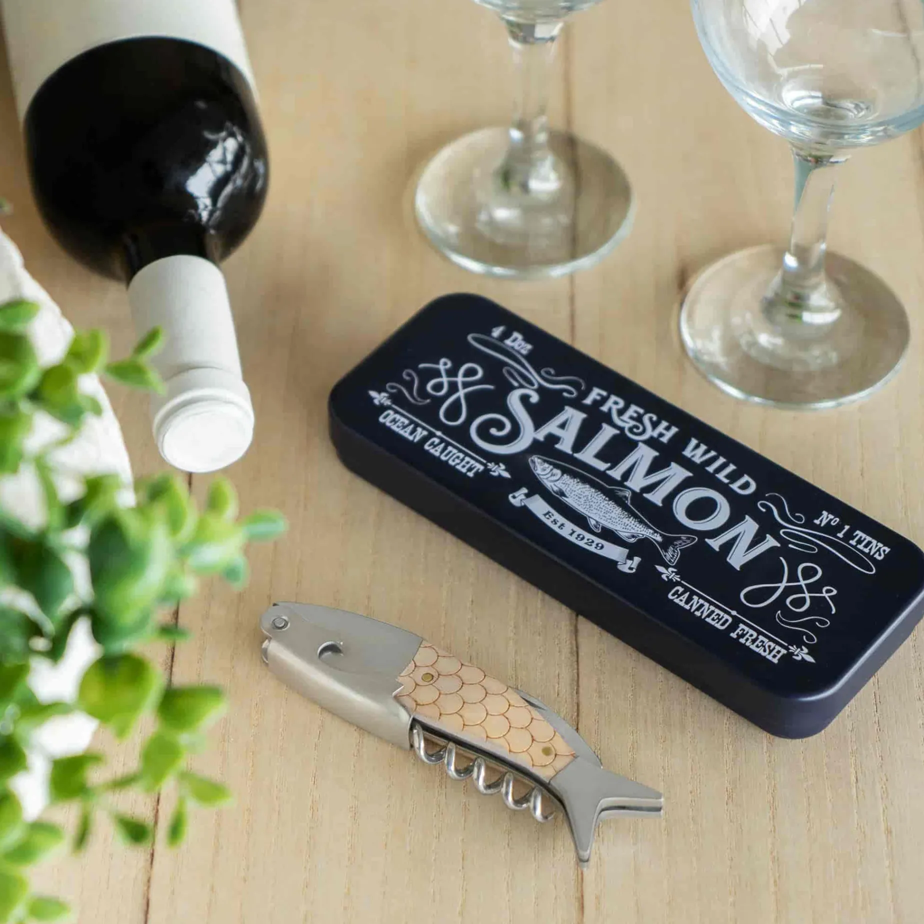 Wild Salmon in a Tin Corkscrew