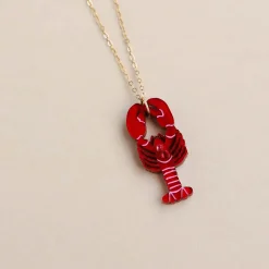 Wolf & Moon Lobster Necklace
