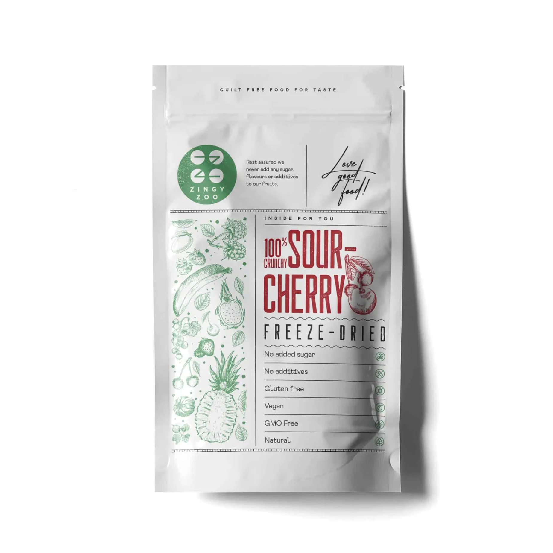 ZingyZoo Freeze Dried Whole Sour Cherry, 90g